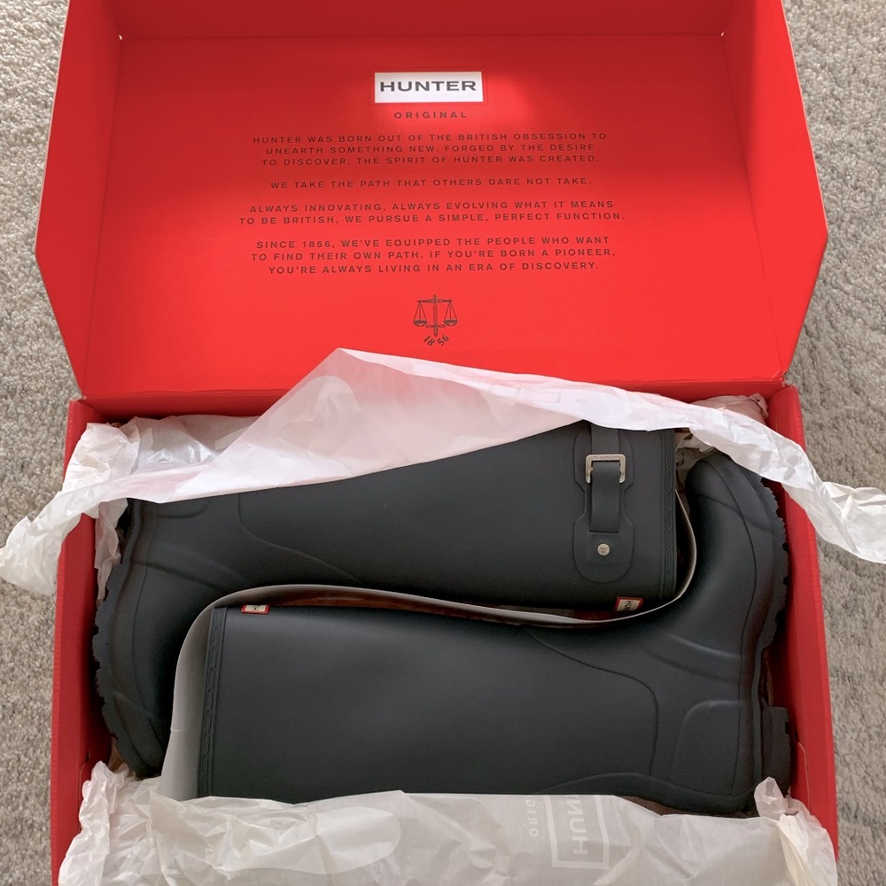 New Women Hunter Rain Boots Dark Slate - US Size 7